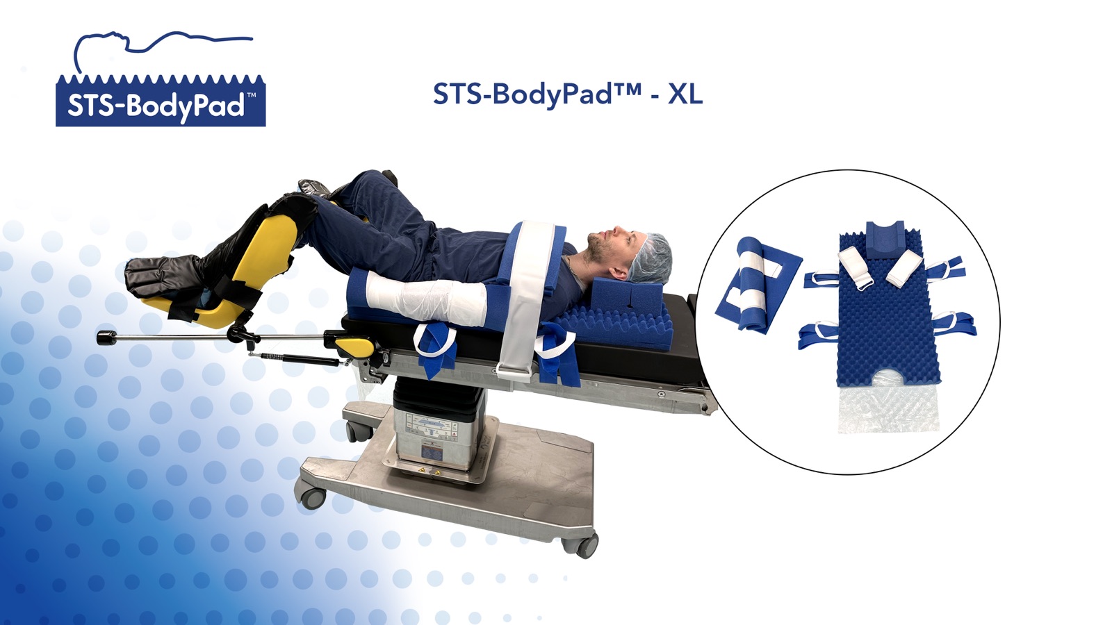 STS-BodyPad XL surgical positioning pad kit, 21 by 40 inches